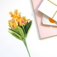 thumbnail image 4 of Blue Flowers Fake Tulips Artificial Flowers, 13 Inch Real Touch PU Flowers for Decoration, 10 Pcs Tulip Flowers Bouquet for Vase, Mother's Day Easter Valentines Gifts, 4 of 5