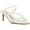 White, variant on Womens Ileyia Faux Leather Kitten Slide Sandals