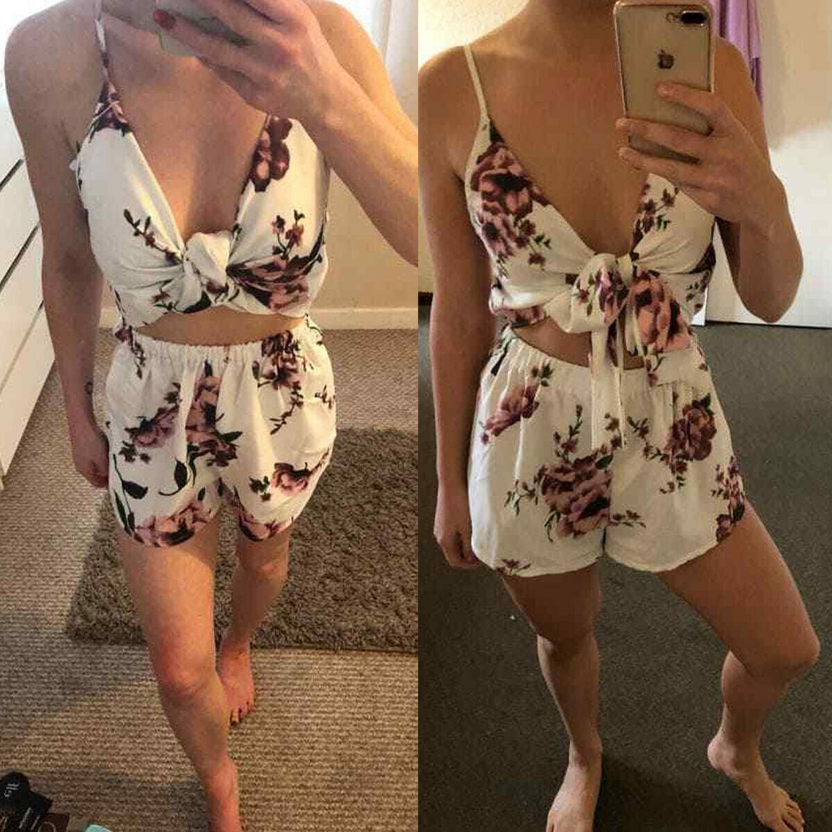 walmart floral jumpsuit