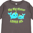 thumbnail image 4 of Inktastic My Sister loves me- cute narwhal Boys or Girls Long Sleeve Toddler T-Shirt, 4 of 5
