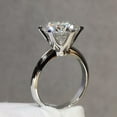 thumbnail image 4 of 1Ct Lab Created Diamond Round Cut Solitaire Fancy Women's Ring 14k White Gold Plated, 4 of 4