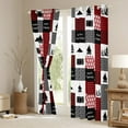 thumbnail image 3 of Homewish Adventure Theme Curtains Pack of 2 (42x84 Each) for Kids Boys Girls,Geometric Plaid Grid Curtains Blackout,Happy Camping Bedroom Curtains,Luxury Bedroom Decor, 3 of 6