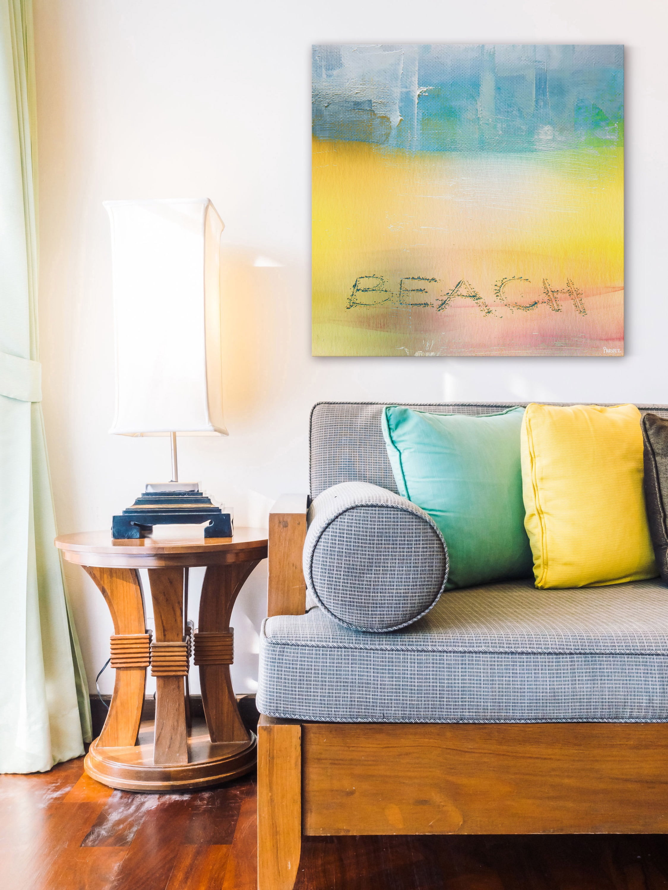 "Beach Writing" Painting Print on Wrapped Canvas