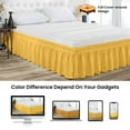 thumbnail image 5 of CCNY Wrap Around Style Bed Skirt Twin Golden 11" Drop Length Microfiber Bed skirt, 5 of 6