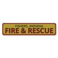 thumbnail image 2 of Fire & Rescue Location Novelty Sign, Metal Wall Decor - 4x18 inches, 2 of 4