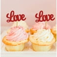 thumbnail image 1 of Darling Souvenir, Love Cupcake Toppers, Wedding Party Dessert Decorations - Pack Of 20, 1 of 3