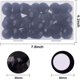thumbnail image 2 of 50 gemas circulares de plástico autoadhesivas de acrílico con parte trasera plana de 30 mm (negro), 2 of 9