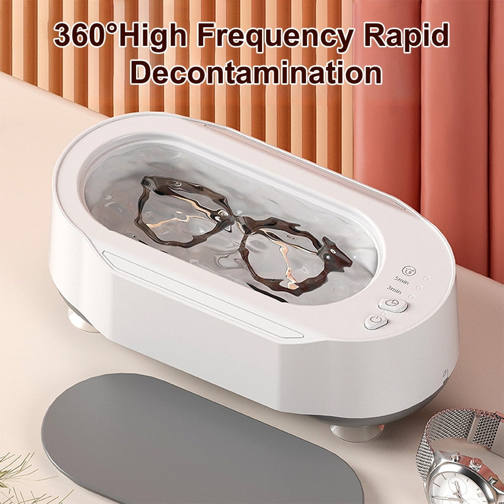 (2 pack) Ultrasonic Cleaner Machine, Portable Professional Ultrasonic Cleaner for Jewelry, Eyeglasses, Rings, Coins, Denture, Utensils, Chain