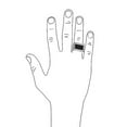 thumbnail image 3 of Personalize Geometric Pave CZ Accent Cubic Zirconia Mens Rectangle Signet Statement Greek Key Design Band Ring for Men Black Enamel Stainless Steel, 3 of 5