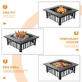 thumbnail image 3 of MistMo 36 inch Square Metal Wood Burning Fire Pit Table for Outdoor, 3 of 5