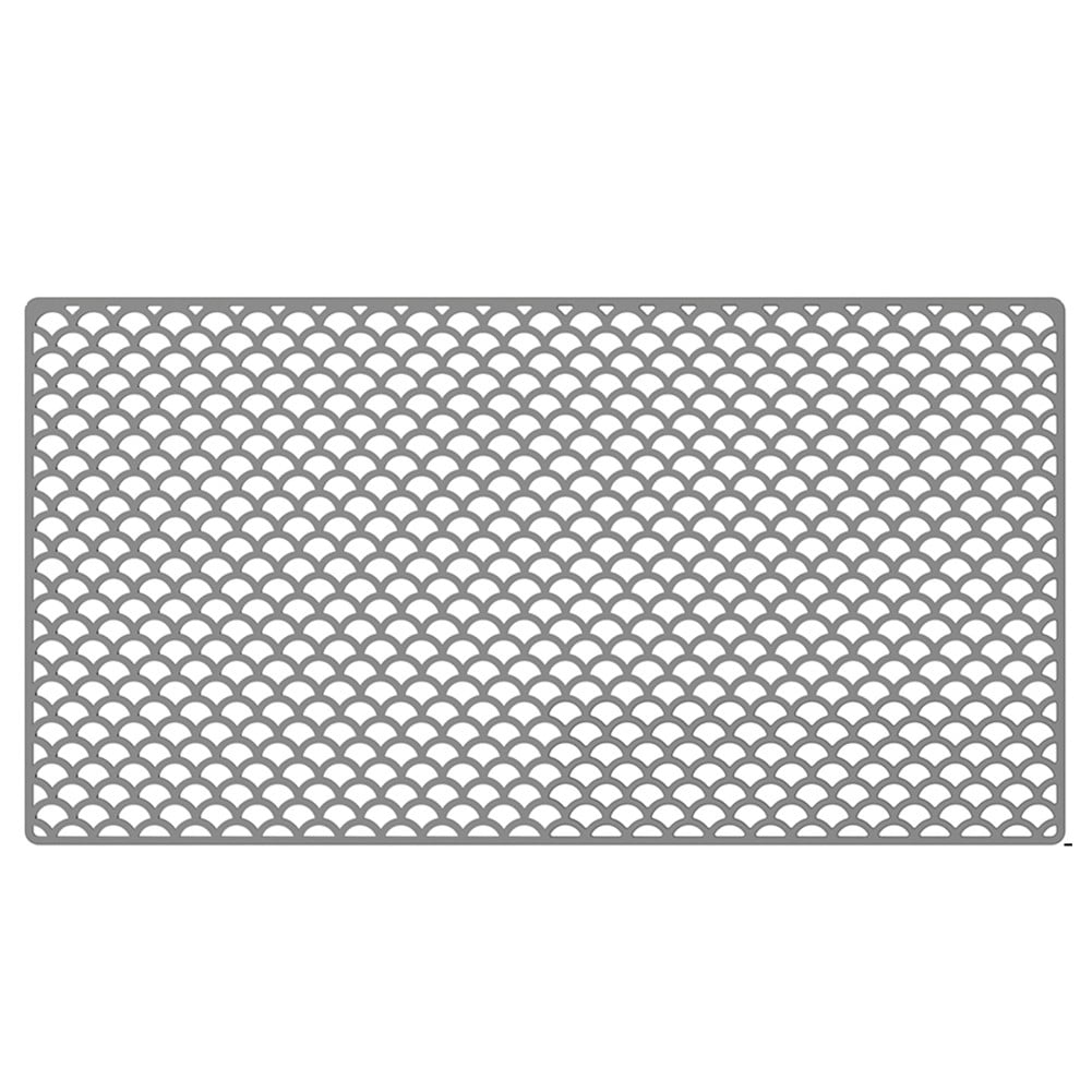 YLLSF Sink Protectors for Kitchen Sink,29.92"x15.7" Large Non-slip Silicone Sink Mat Gray