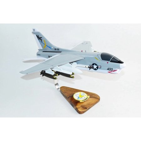 VA-56 Champions (1981) A-7E Corsair II Model, LTV, 1/31 Mahogany Scale Model, Navy
