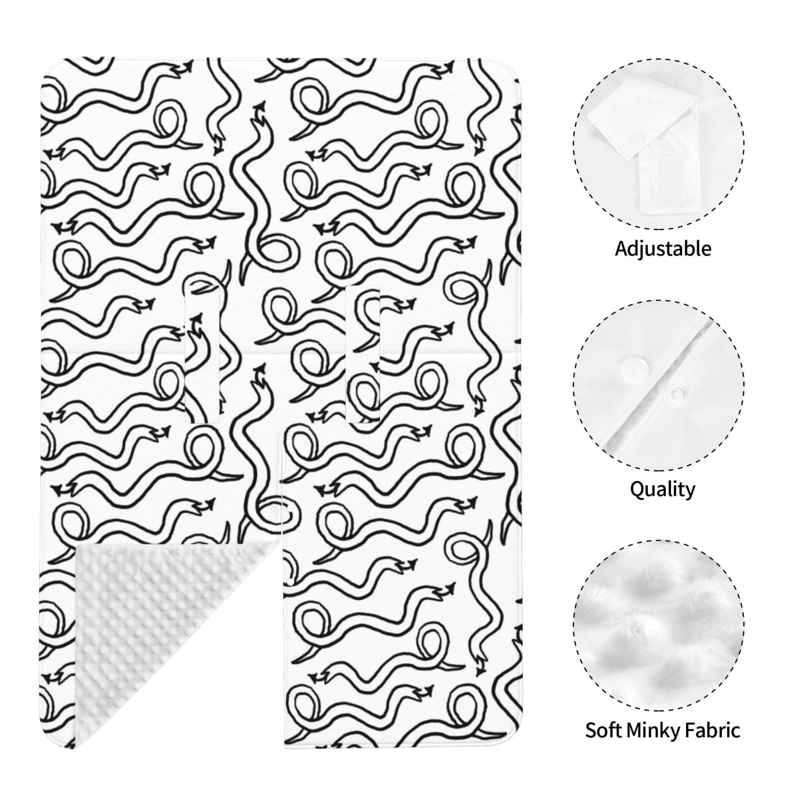 Naloa Hand Drawn Snake Baby Car Seat Cover, Breathable Baby Carrier Cover, Multiuse Baby Carrier Cover & Nursing Breastfeeding Cover