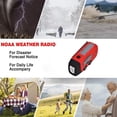thumbnail image 1 of Linterna LED de emergencia con cargador solar AM/FM/NOAA con manivela de radio, 1 of 7