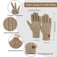 thumbnail image 2 of FZ FANTASTIC ZONE Womens Winter Warm Touch Screen Gloves Elastic Cuff Thermal Knit Gloves for Women Cold Weather Gifts, 2 of 6