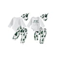 thumbnail image 2 of BemeyourBBs Baby Boy Christmas Outfit Letter Embroidery Rompers and Pants Beanies, 2 of 9