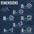 thumbnail image 3 of Sage's Portal Metal Riftstone DND Dice 7-PC Polyhedral Dice Set for DND TTRPG Dungeons and Dragons Pathfinder Oversized Designer Dice (Gloss Black/Chartreuse), 3 of 5