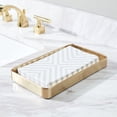 thumbnail image 2 of mDesign Metal Guest Hand Towel Paper Napkin Storage Tray Dispenser - Soft Brass, 2 of 7