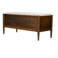 thumbnail image 5 of Pemberly Row 19.5" Solid Wood Accent Bench with Storage & Cushion in Walnut, 5 of 8