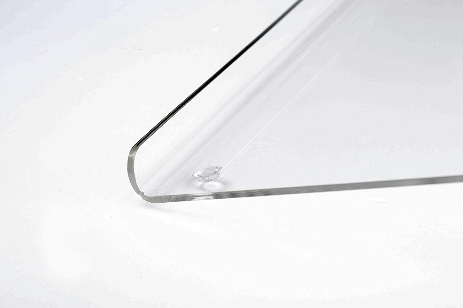 M&T Displays Tilted Ergonomic Computer Keyboard Stand with Rubber Strip Clear Acrylic Clear Riser for Computer Work, Gaming and Typing,Universal Elevated Stand