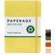 thumbnail image 1 of Cuaderno notas forrado reciclado PAPERAGE Tapa dura cierre elástico marcador Papel reciclado Amarillo rayado 5.7x8', 1 of 3