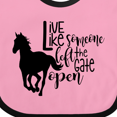 thumbnail image 4 of Inktastic Live Like Someone Left the Gate Open Horse Silhouette Boys or Girls Baby Bib, 4 of 4