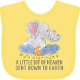thumbnail image 3 of Inktastic A Little Bit of Heaven Sent Down to Earth Cute Elephants Boys or Girls Baby Bib, 3 of 4