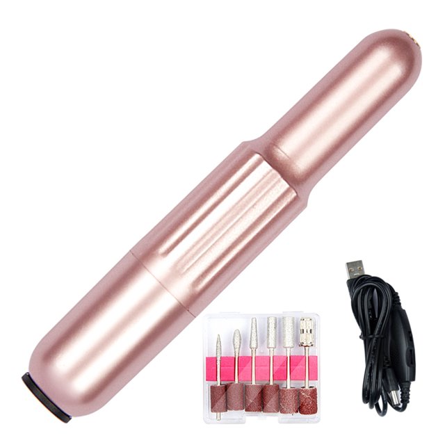 Mini Machine à Percer les Ongles, Ensemble de Coupe-Manicure Électrique Portable, Outils de Retrait de Vernis Gel, Couple de Qualité