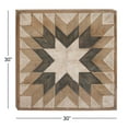thumbnail image 4 of DecMode Farmhouse Brown Chevron Patterned Square Wall Décor, 30"W x 30"H, 4 of 12