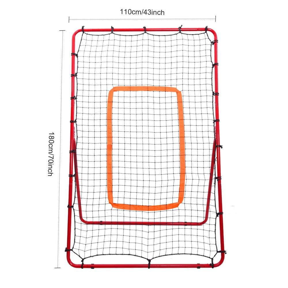 ZIHUI Volleyball Rebound Net Portable Stable Volleyball Rebounder Net with Steel Frame Multifunctional Angle Adjustable Training Supplies Volleyball Rebounder for Backyard Beach imaginative