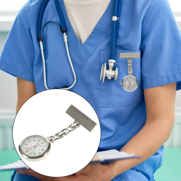 1pc Creative Nurse Chest Watch Pocket Watch Nurse Watch Convenient