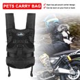thumbnail image 2 of Mochila para motocicleta, bolsa de transporte para mascotas, portátil, ajustable, para viajes al aire libre, para cachorros, mascotas, perros, asa ventilada, bolso de hombro frontal, 2 of 5