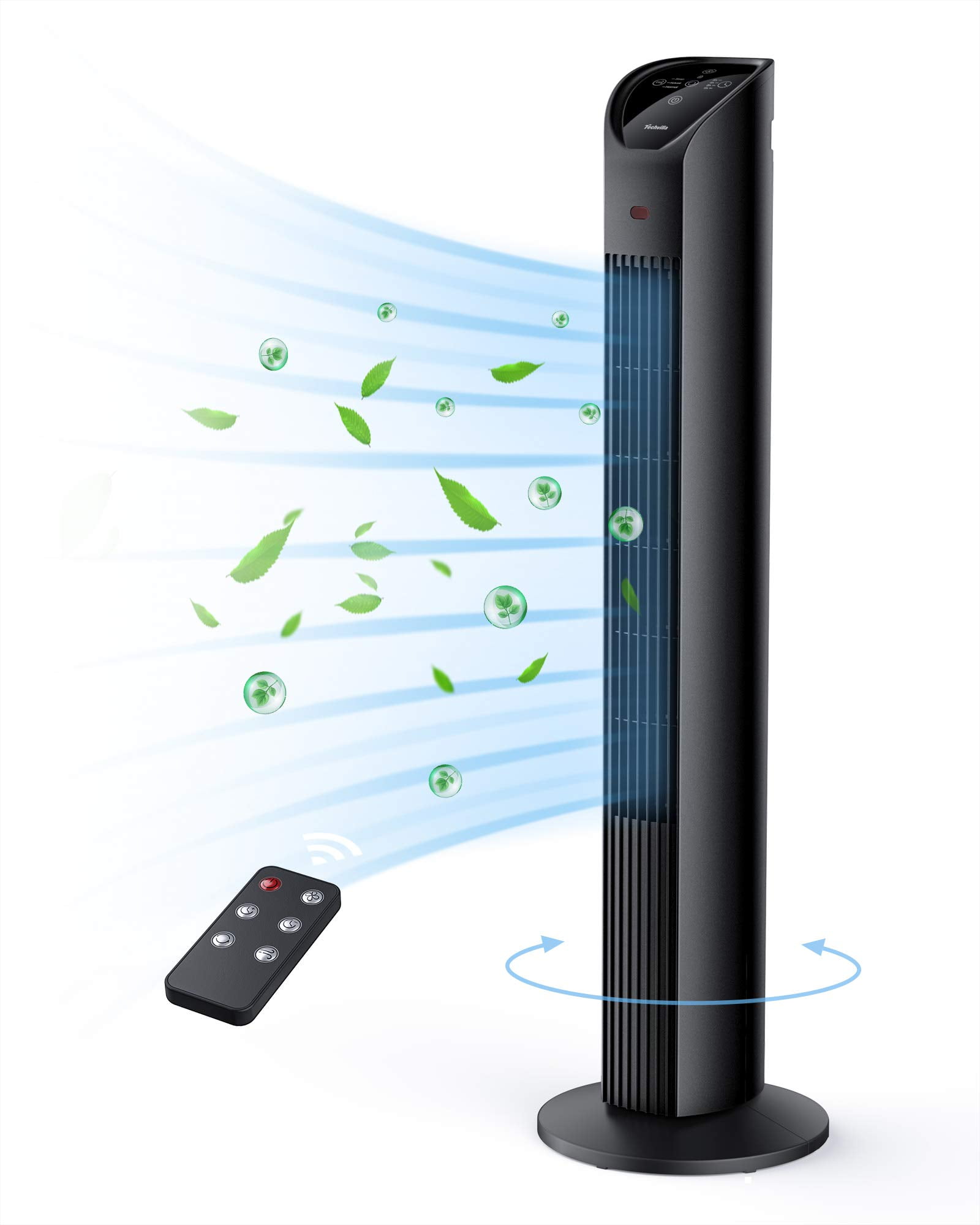 Tower Fan TECHVILLA with Remote, Quiet 