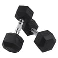 thumbnail image 1 of Par de Mancuernas Hexagonales Fire Sports Caucho Negro 10Kg, 1 of 4