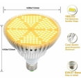 thumbnail image 2 of Bombilla LED de espectro completo para cultivo de plantas, 120 W, 180 LED, lámpara de horticultura, E27, para plantas de interior, flores, invernaderos y jardines, 2 of 5