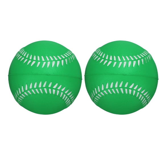 Uxcell Soft Sponge Foam Baseballs, PU Solid Baseballs Training Practice Ball 9" & 2 Pack & Green-Fitting for (Daily Practice/Fun Sports/Competition)