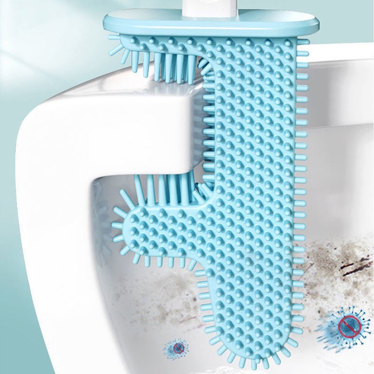 EclipseJewels Cactus Shaped No-Dead-Angle Silicone Toilet Brush with Long  Handle and Holder, F-Shaped Non-Slip Toilet Bowl Cleaner Brush for  Effective Bathroom Hygiene,Green - Walmart.com