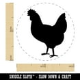 thumbnail image 2 of Chicken Standing Solid Self-Inking Rubber Stamp Ink Stamper - Blue Ink - Medium 1 Inch, 2 of 7