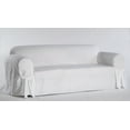 thumbnail image 2 of Cotton Duck One Piece Loveseat Slipcover in White, 2 of 5