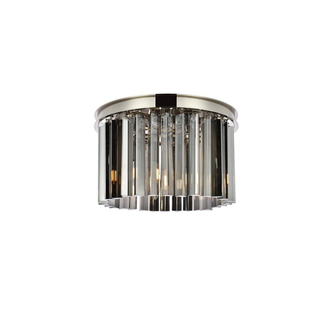 Elegant Lighting Sydney 16" 3 Light Royal Crystal Flush Mount