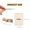 thumbnail image 2 of Ksopiavobs 100pcs Unfinished Wood Pieces with Hole Christmas Wooden Rectangle with 2m Hemp Rope for Craft Projects, Hanging Ornaments, DIY(2×1.37inch), 2 of 6