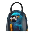 thumbnail image 1 of Disketp Modern Style Blue Parrot Bolsa Térmica para Almuerzo, Lonchera con Abertura Amplia y Gran Capacidad, Organizador Reutilizable para Mujeres, Hombres y Adultos, 1 of 6