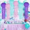 thumbnail image 5 of LQQBOX Jelly Fish Paper Lanterns, Pink Purple Green Hanging Lantern for Mermaid Theme Under The Sea Ocean Birthday Party Decorations Set of 6, 5 of 7
