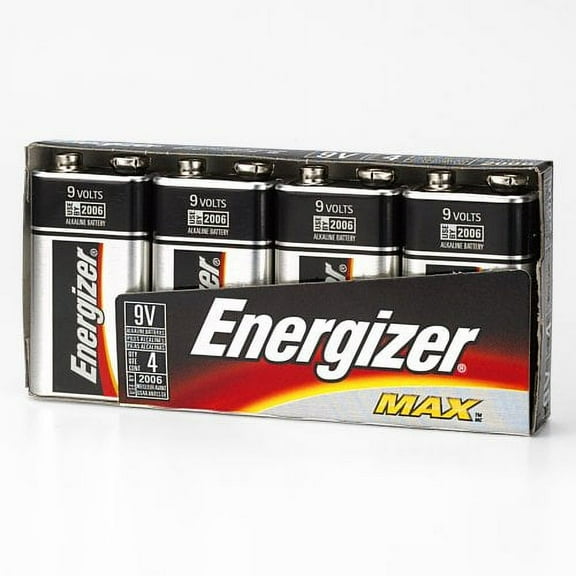 Energizer Max Alkaline, Size 9V, 4-Pack (Pack of 2)