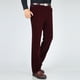 thumbnail image 4 of Pantalones largos de pana para hombre, de mediana edad, lisos, con botones, cremallera, cintura alta, bolsillos, pantalones largos de poliéster para hombre., 4 of 7