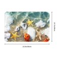 thumbnail image 3 of Salouo Seashell On The Beach Pattern Outdoor Indoor Sturdy Doormats 16’’×24’’, Anti Fatigue Soft Flannel Thick Door Mat,Non-Slip Rectangle Rug Cushion, 3 of 7