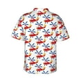 thumbnail image 3 of Daiia Cartoon Helicopter Hawaiian Shirt for Men Gentle Cotton Regular Short Sleeve Casual-Medium, 3 of 9