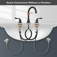 thumbnail image 3 of WOWOW 8 Inch Widespread Bathroom Faucet 3 Hole, Oil Rubbed Bronze Bathroom Faucet, Bathroom Sink Faucet with Pop Up Drain and Supply Lines, 3 of 7