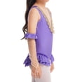 thumbnail image 2 of Miutii Kids Girls Sparkle Circus Show Trapeze Costume Dance Leotard with Mesh Gloves Performance Lavender 4, 2 of 7