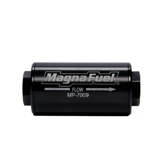 MagnaFuel MP-7009-BLK 74-Micron In-Line Pre Filter 4-3/4 x 2-1/8 diameter -10AN